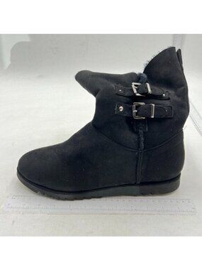 Womens Lindell Ankle Booties Fashion Slouch Mid-Calf Flat Boots Black